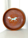 Copper Horse Plate with Baby Blue Horse