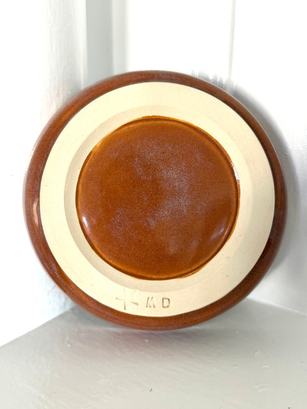 Copper Horse Plate with Baby Blue Horse