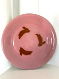 Pink and Brown Bunny Plate 2
