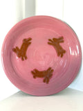 Pink and Brown Bunny Plate 1