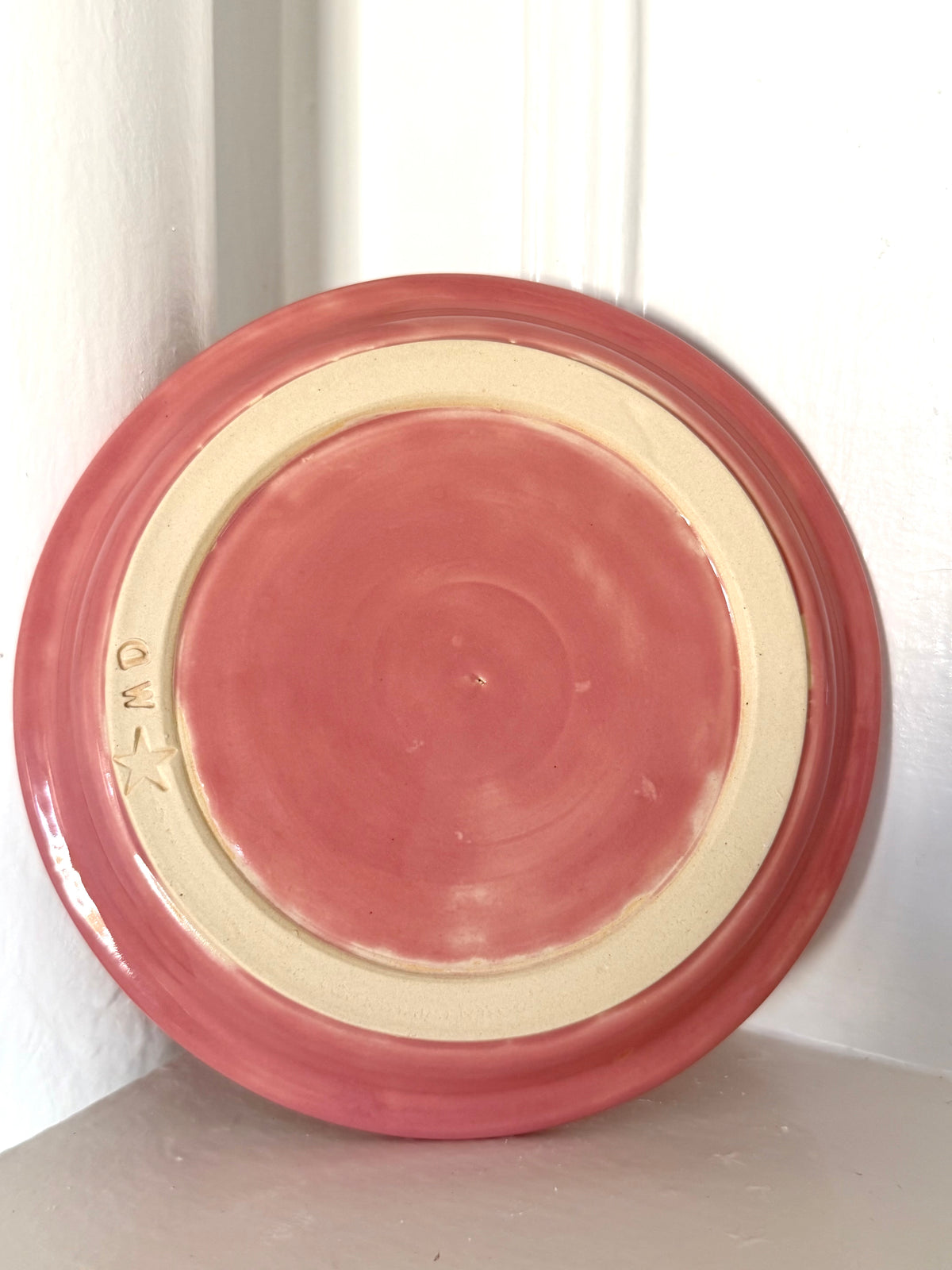 Pink and Blue Bunny Plate