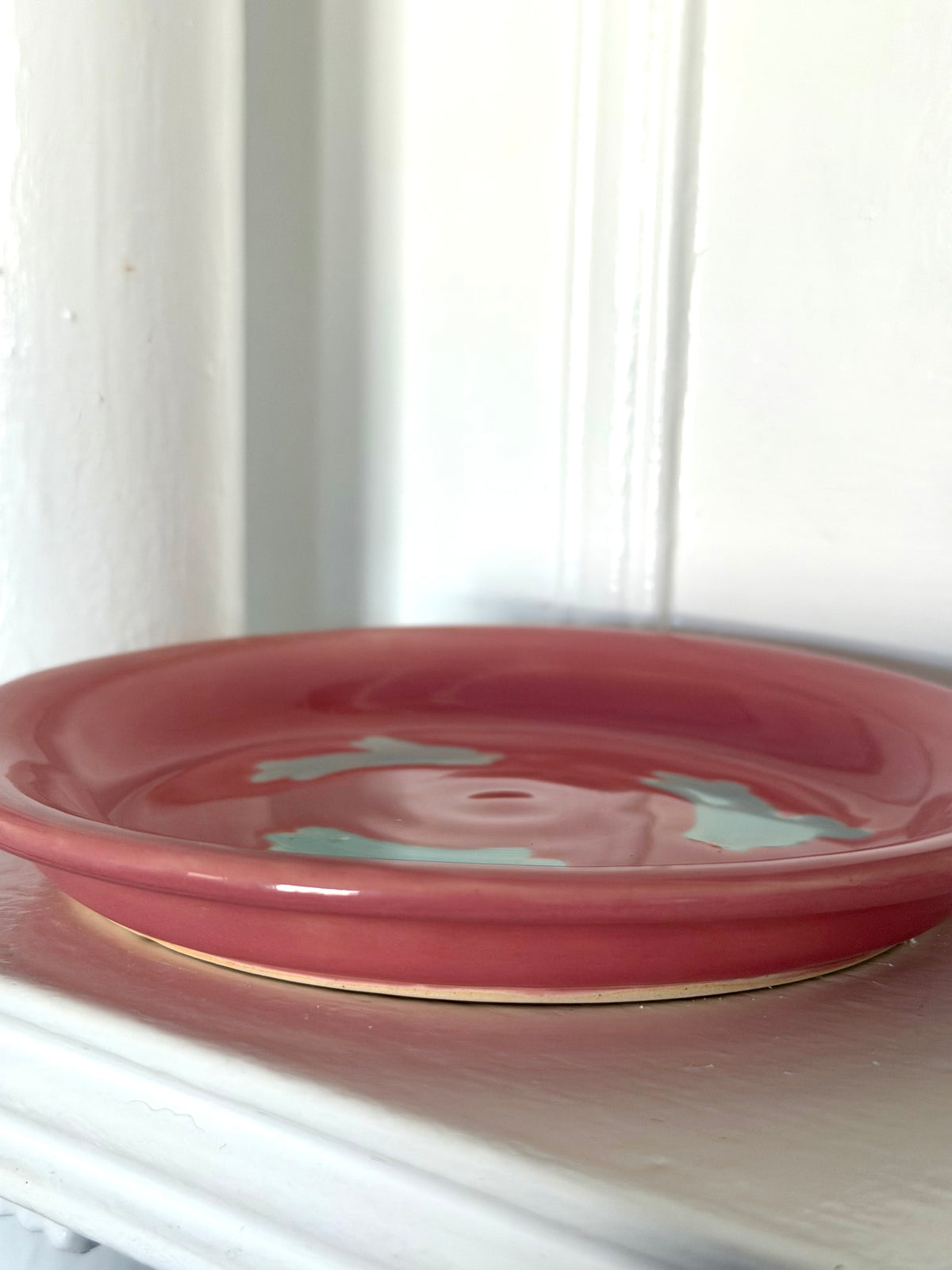 Pink and Blue Bunny Plate