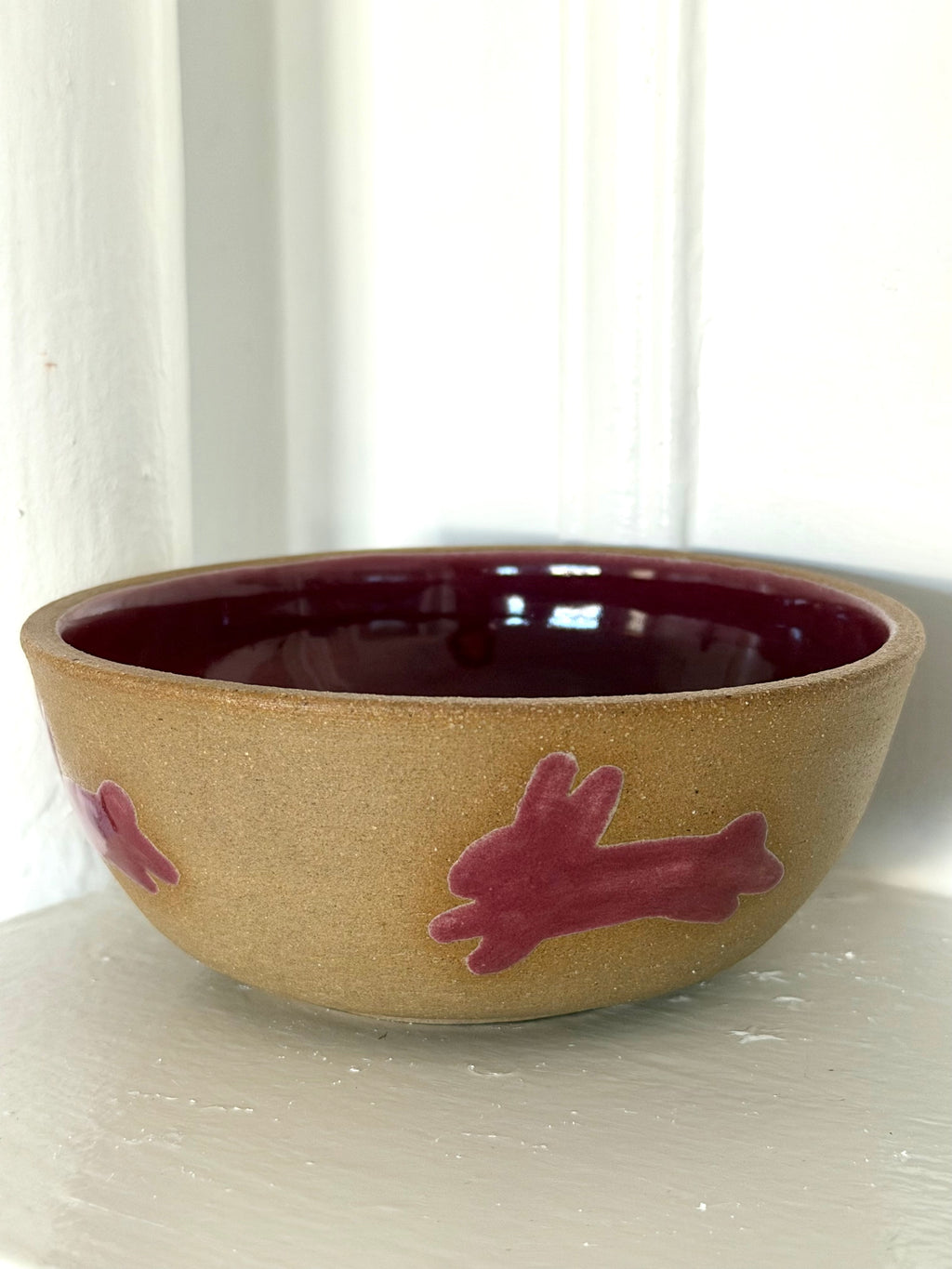 Burgundy Bunny Bowl