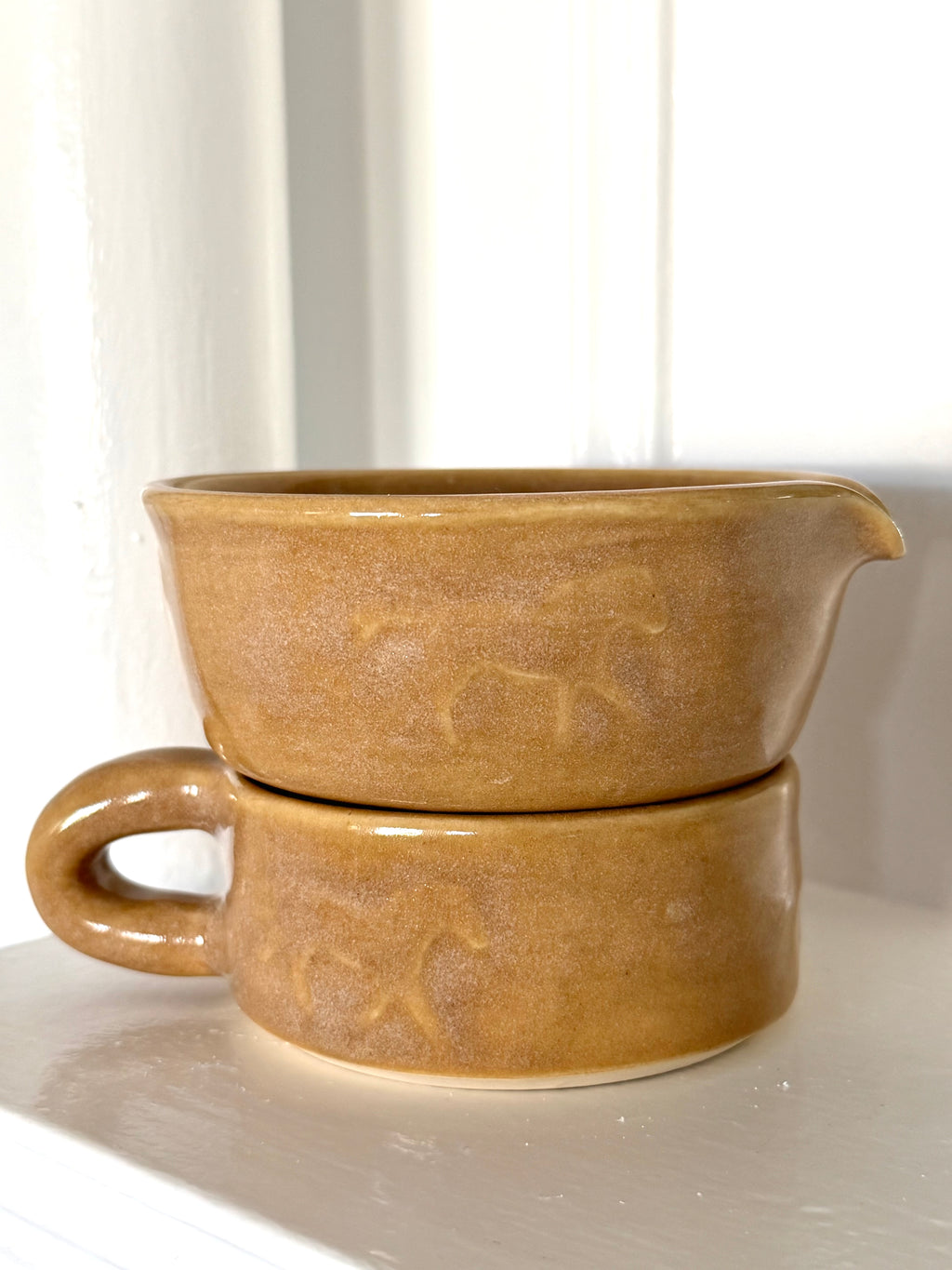 Horse Chawan and Mug Set