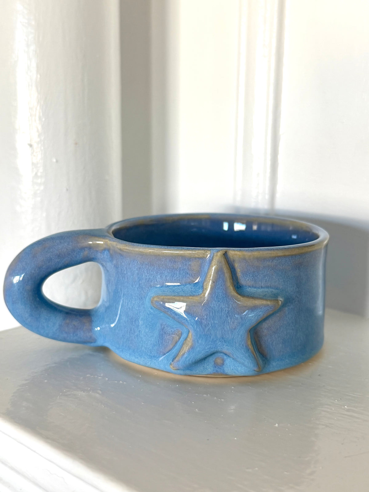 Ocean Blue Chunky Star Mug