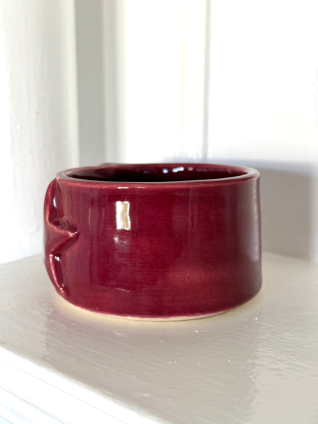 Burgundy Chunky Star Mug