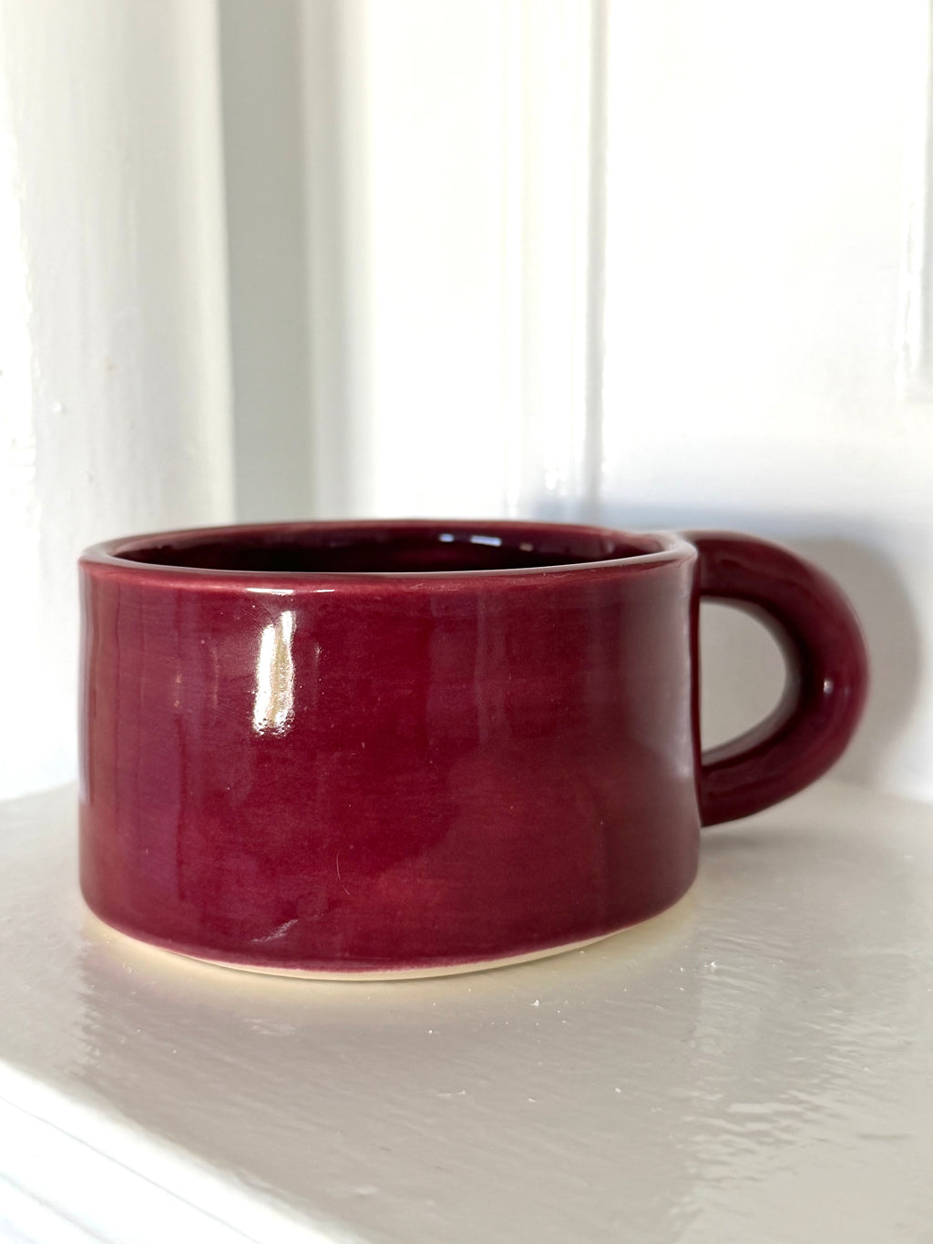 Burgundy Chunky Star Mug