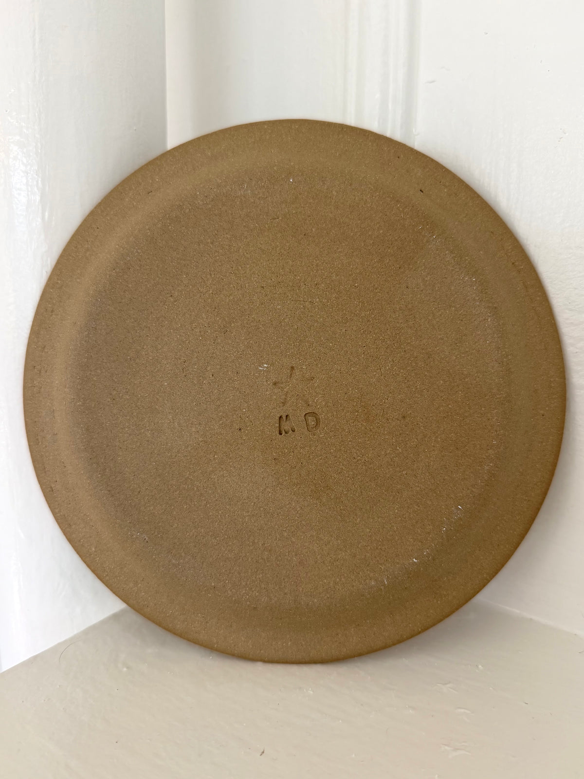 Taupe Plate with Red Horses 2