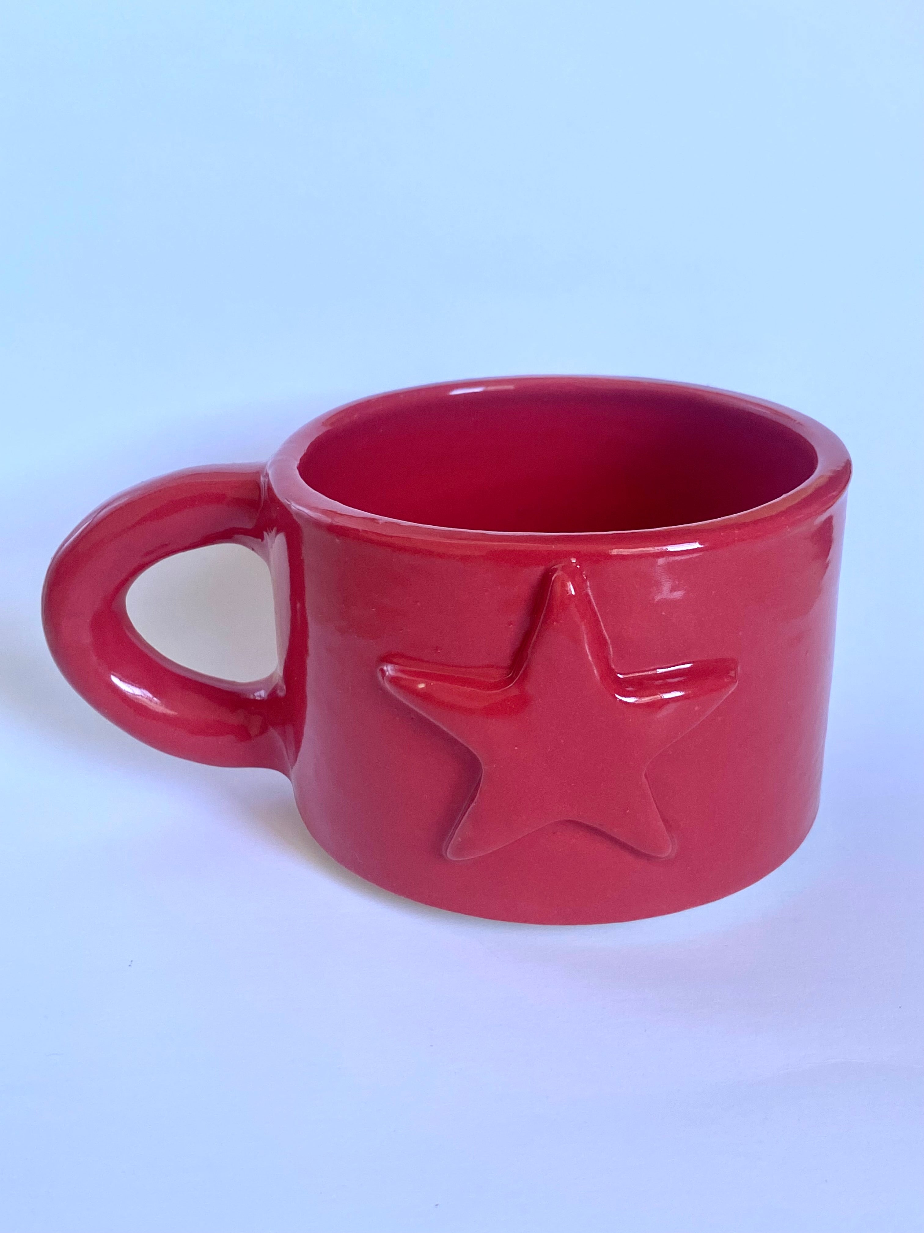 Red Mini Chunky Star Mug