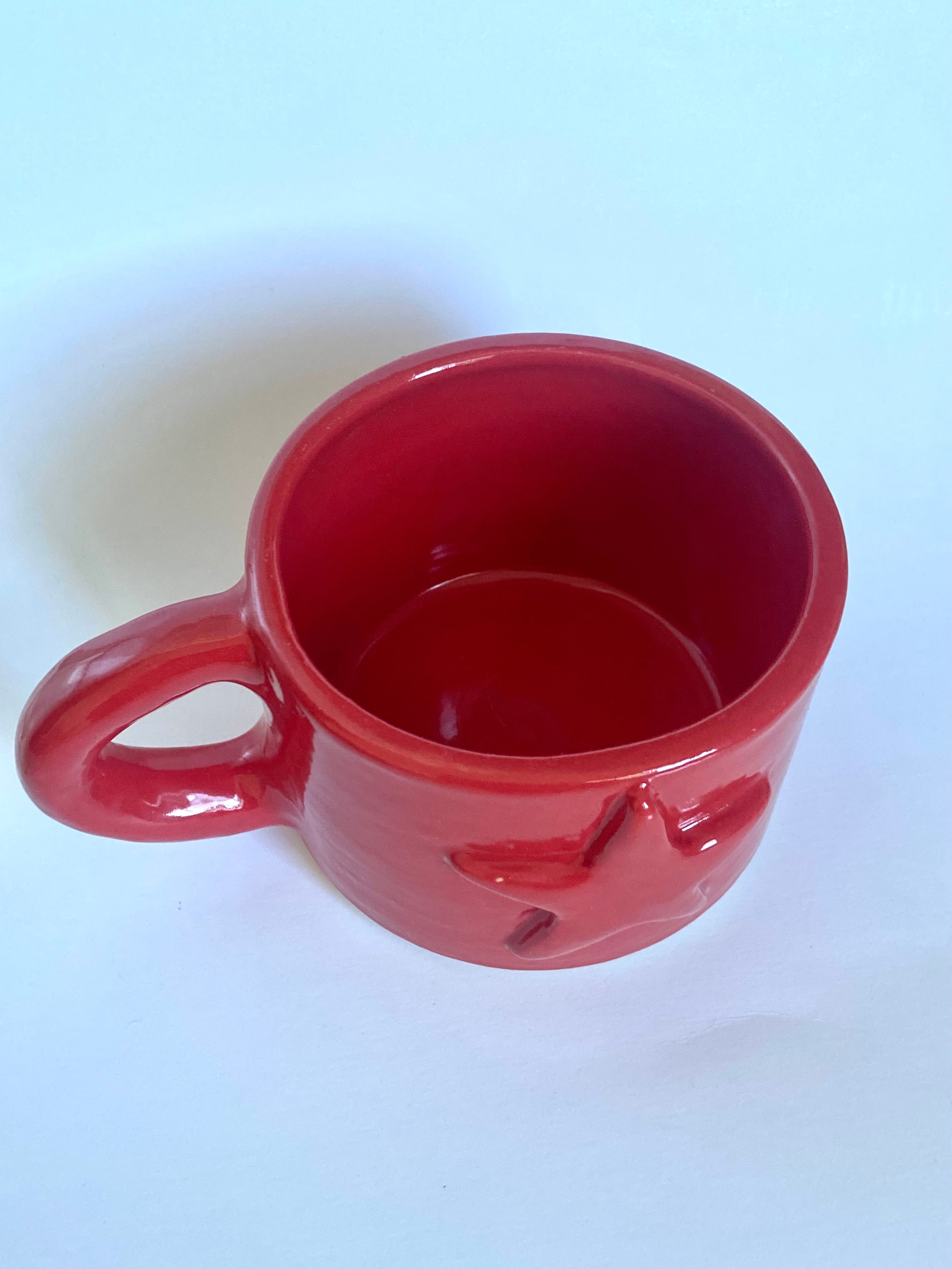 Red Mini Chunky Star Mug